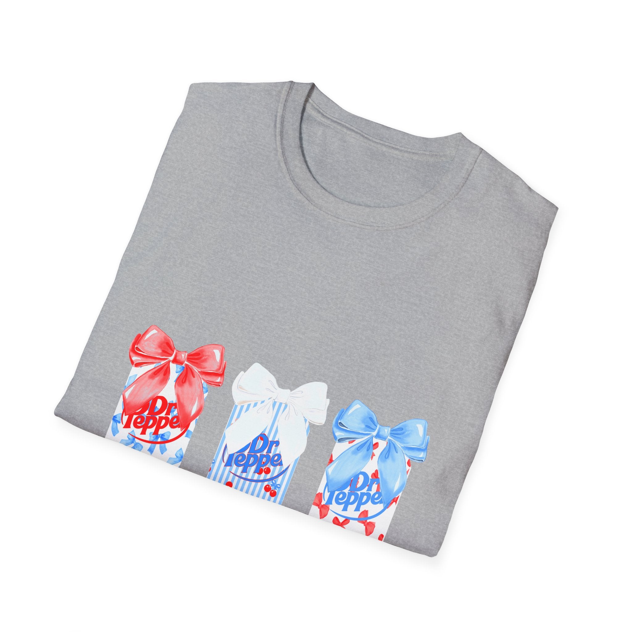 Patriotic Candy Jar T-Shirt — Red White Blue Ribbon 4th of July Tee