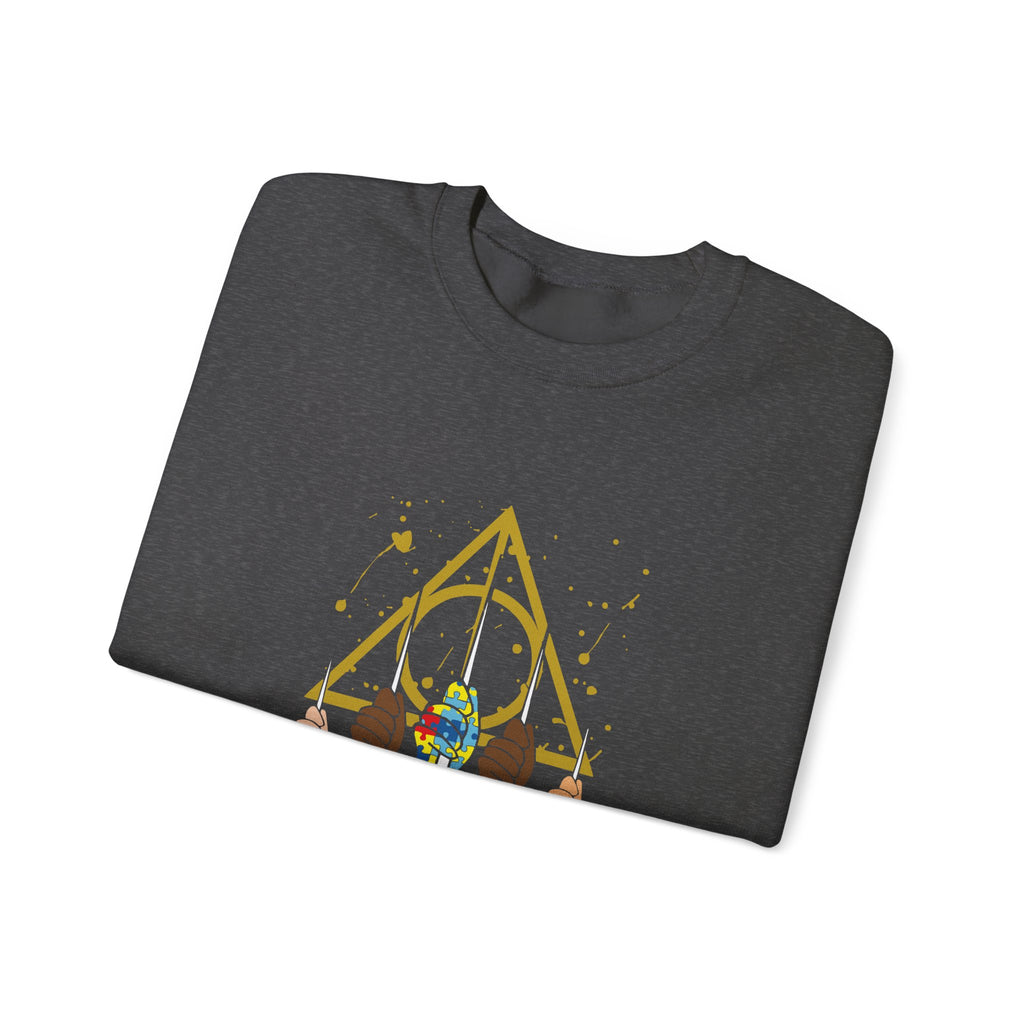 Be Kind Crewneck Sweatshirt – Inclusive Hands & Golden Emblem