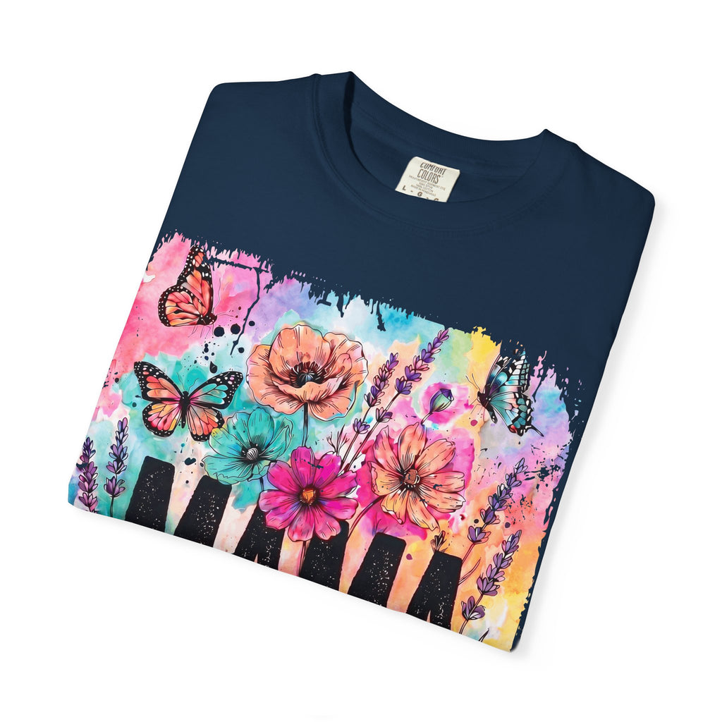 Mama Floral Tee — Colorful Butterflies & Flowers Mother's Day T-Shirt