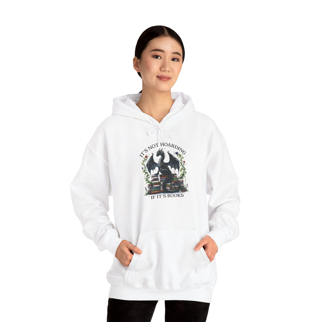 Hoodie — "It's Not Roaring if It's Books" Dragon Booklover Graphic Hoodie