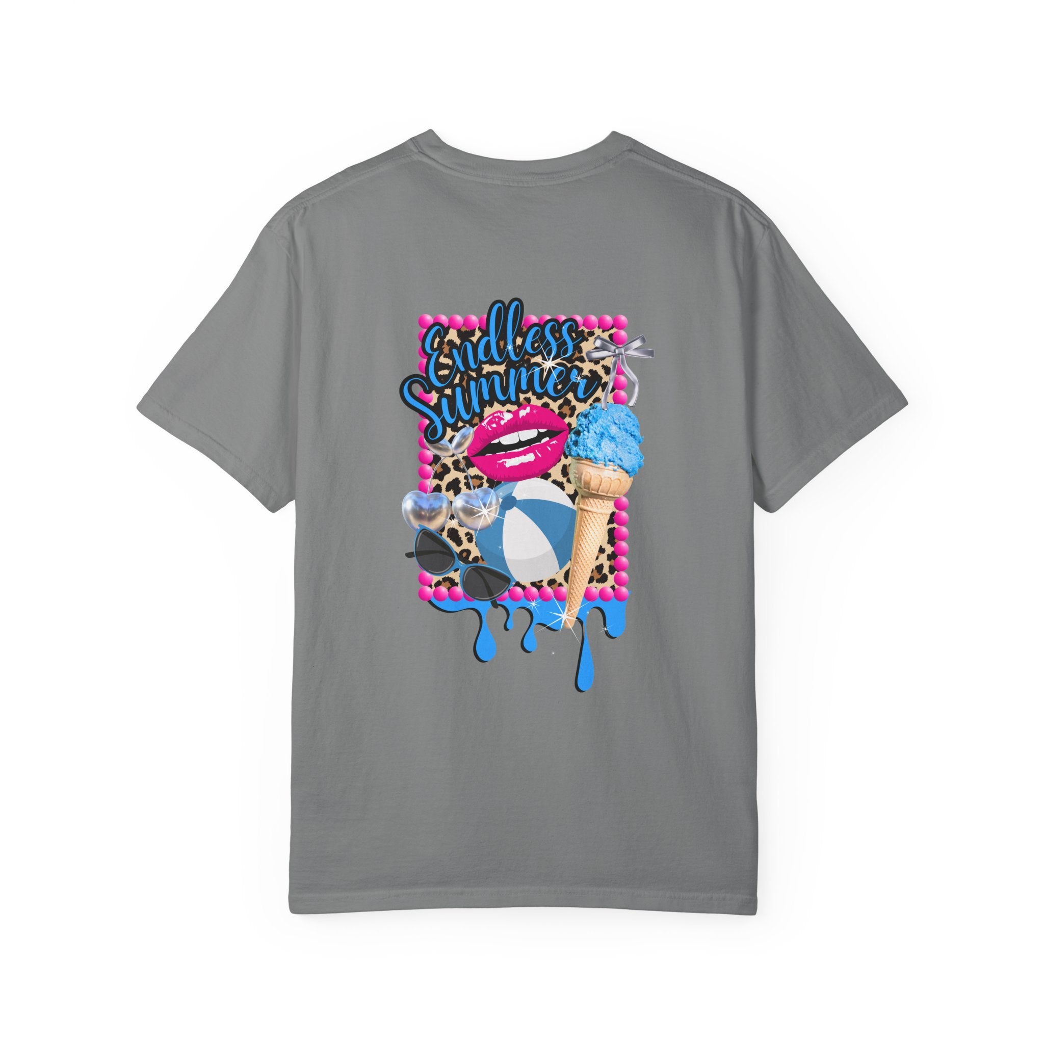 Endless Summer T-Shirt — Retro Lip & Ice Cream Graphic Tee