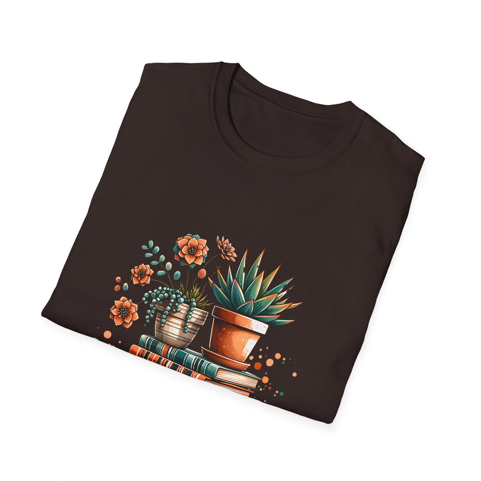 Book Lover T-Shirt — "Just a Girl Who Loves Books" Floral Stack Tee