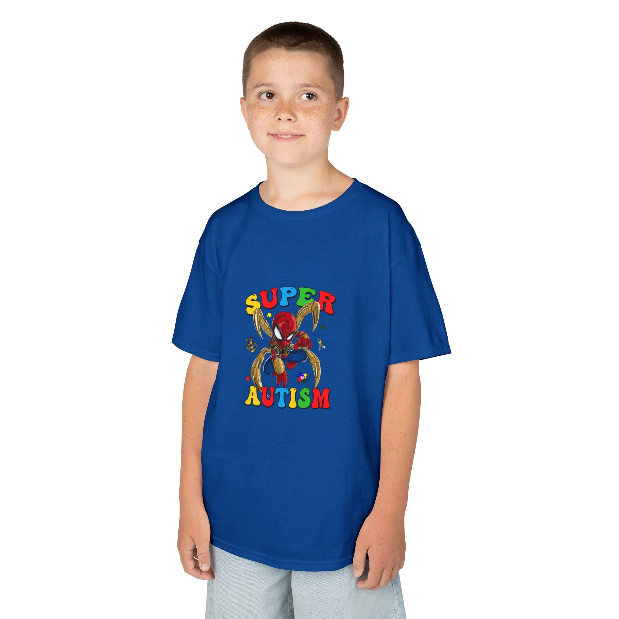 Kids T-Shirt — "Super Autism" Colorful Puzzle Bunny Tee