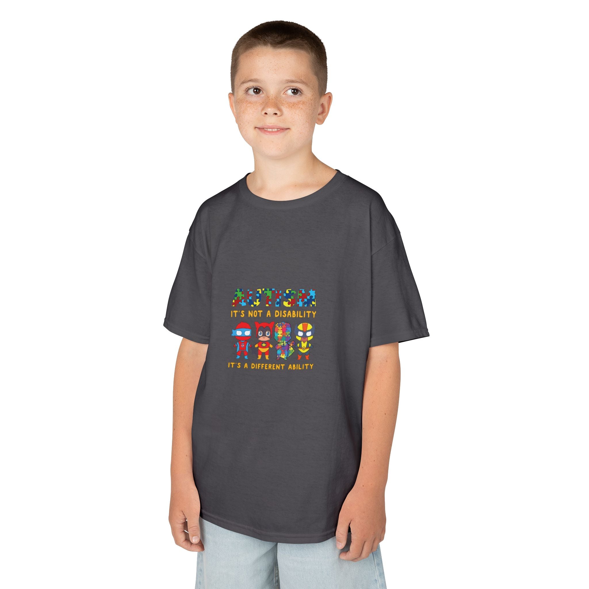 Autism It's Not A Disability Kids T-Shirt — Colorful Neurodiversity Awareness Tee
