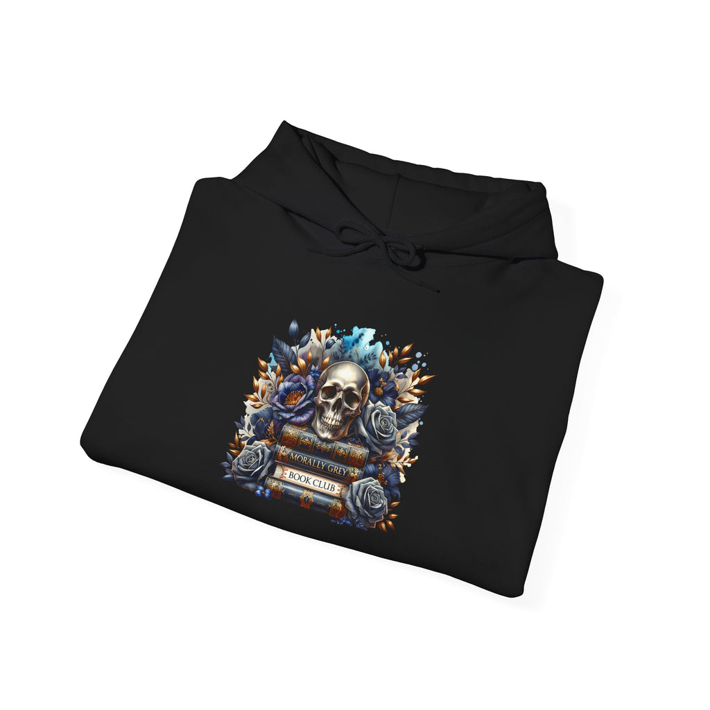 Skull & Roses Hoodie — Gothic Floral Skull Graphic Sweatshirt