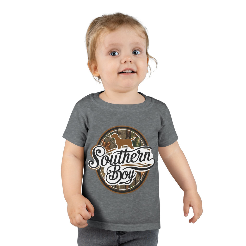 Toddler T-Shirt — "Southern Boy" Camouflage Puppy Graphic