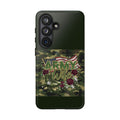Army Wife Tough Phone Case — Camo Flag Design with Roses