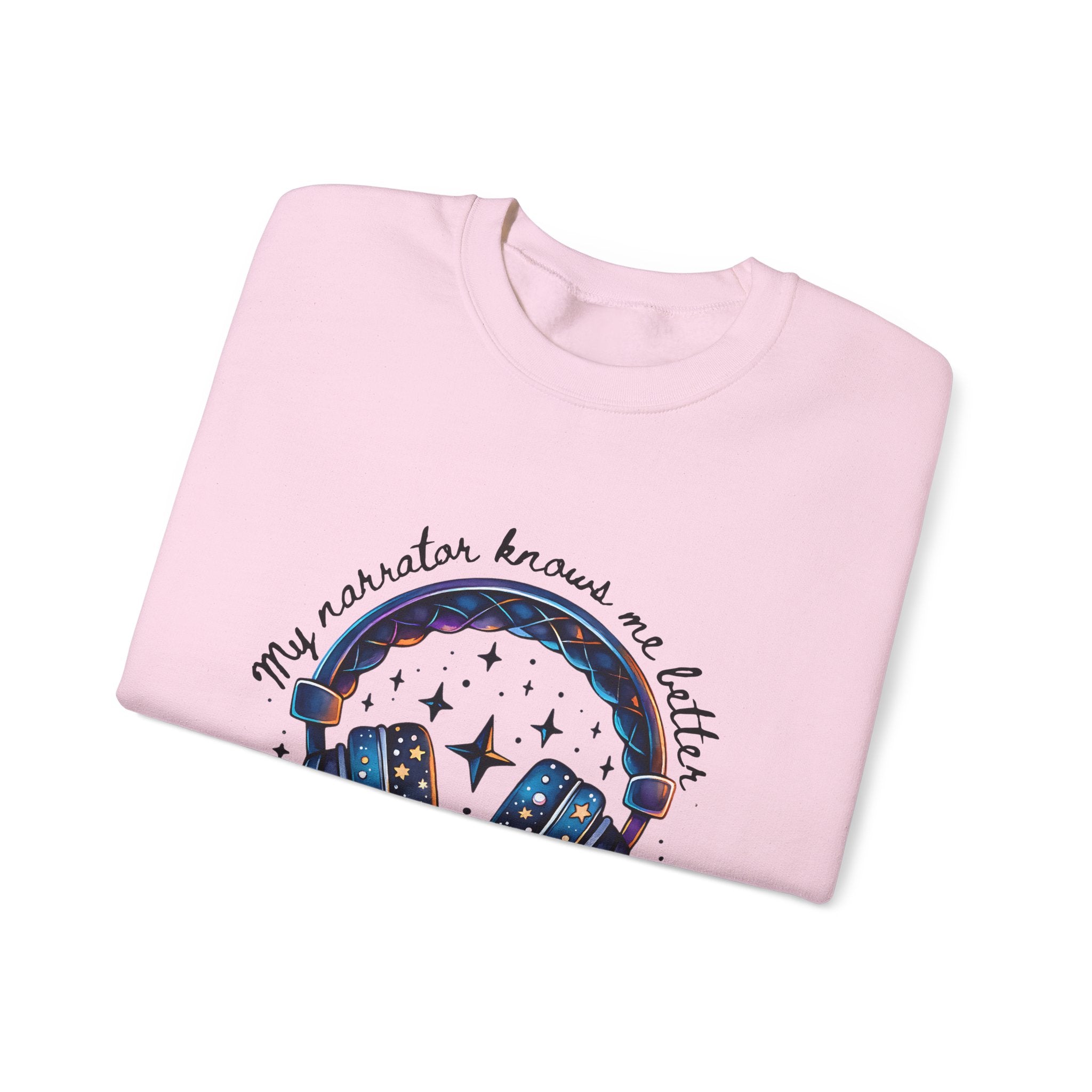 Sweatshirt — “My Navigator Knows Me Better Than My Therapist” Cosmic Headphones Crewneck