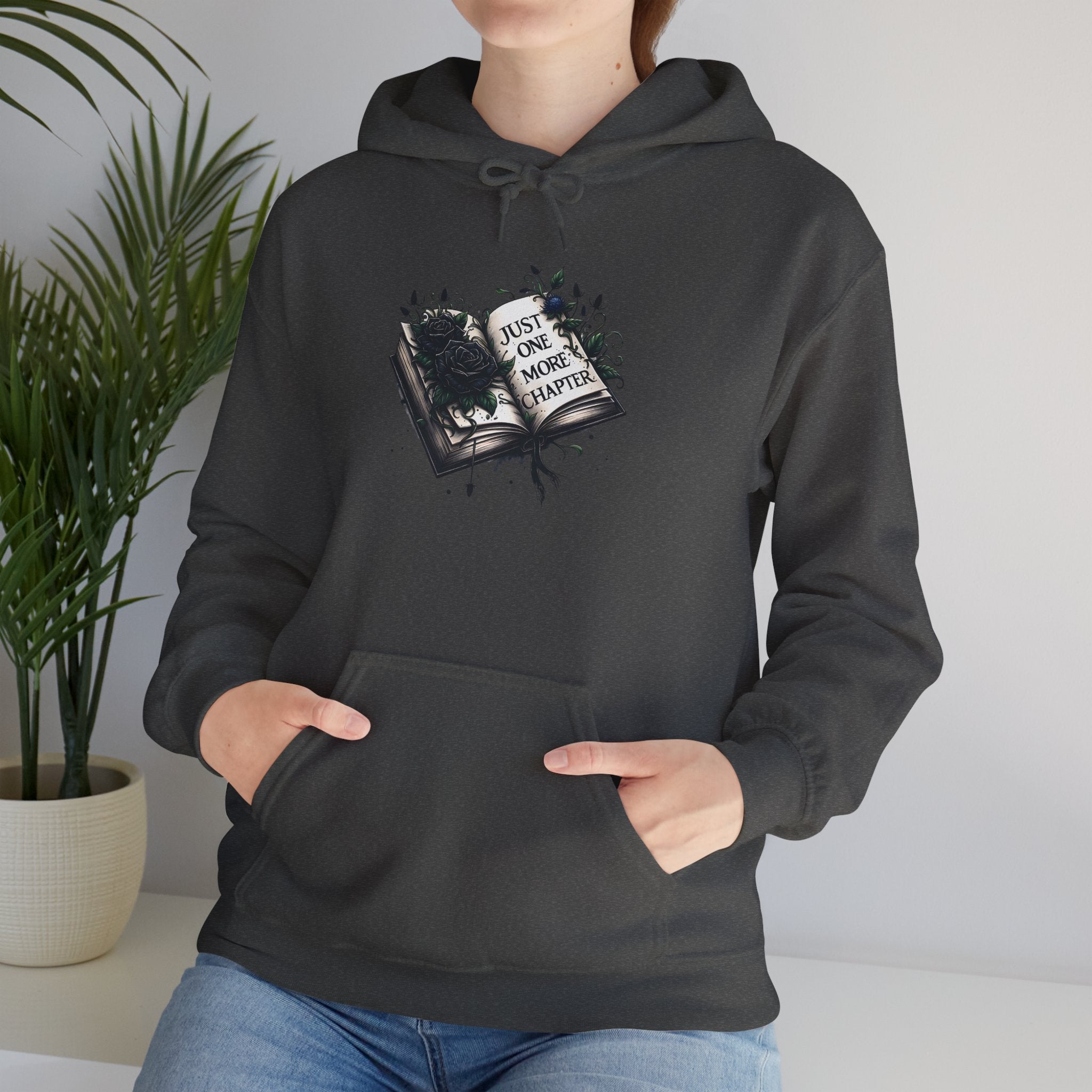 Hoodie — Open Book Illustration 'Read More Books' Cozy Literary Sweatshirt