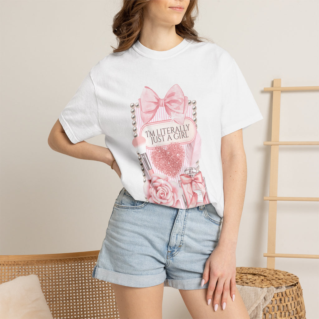 I'm Literally Just a Girl Pink Graphic T-Shirt