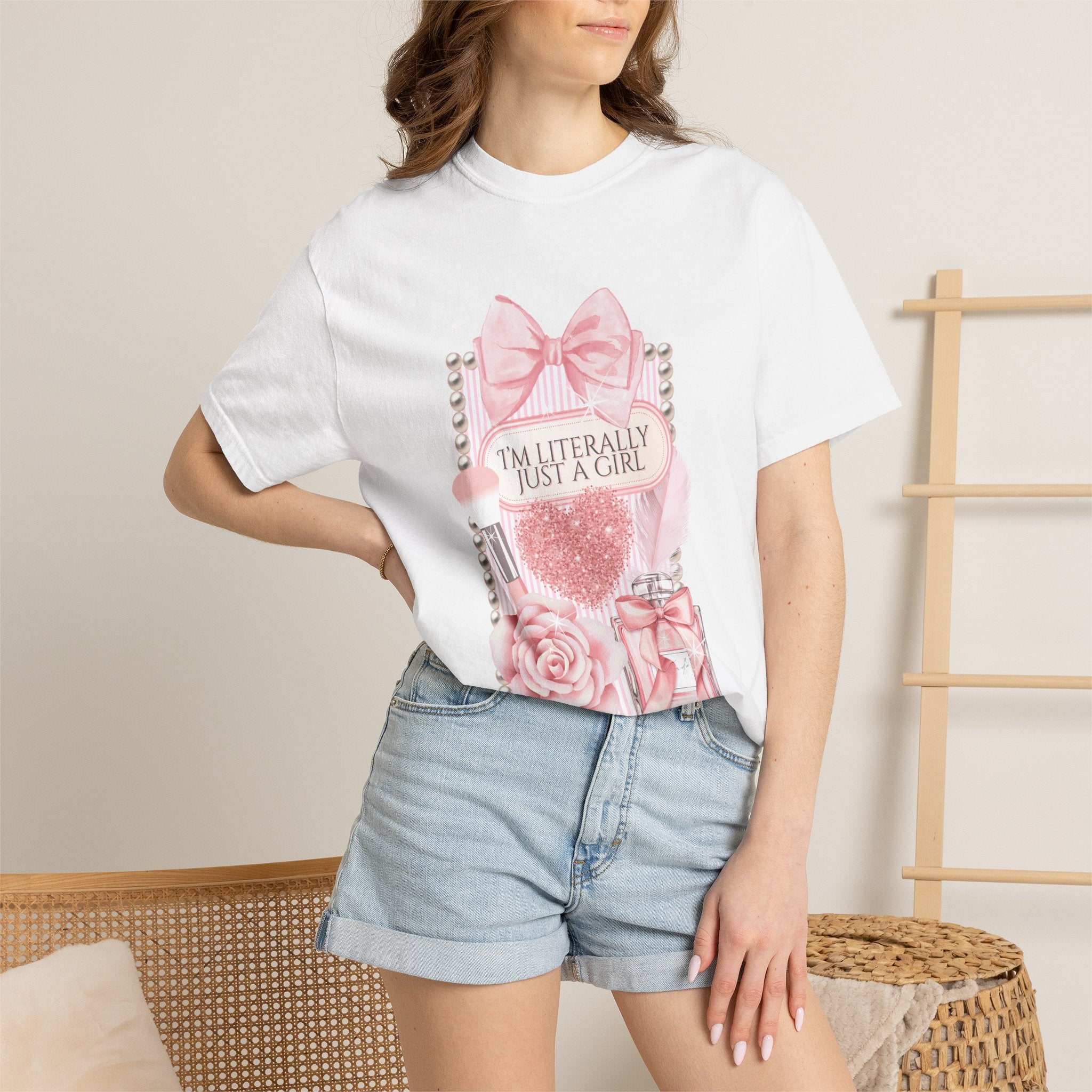 I'm Literally Just a Girl Pink Graphic T-Shirt