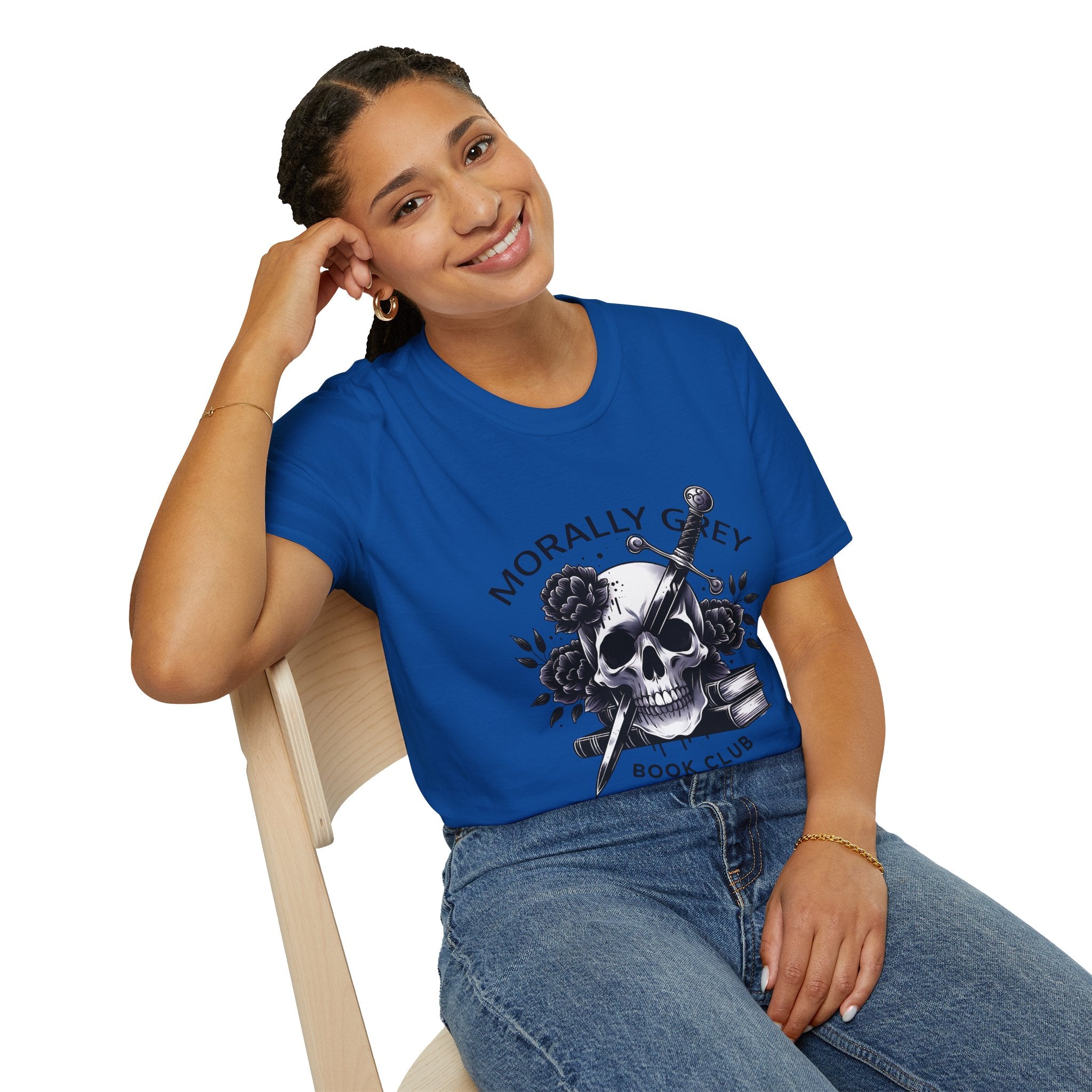 Morally Grey Book Club T-Shirt — Skull, Dagger & Roses Literary Tee