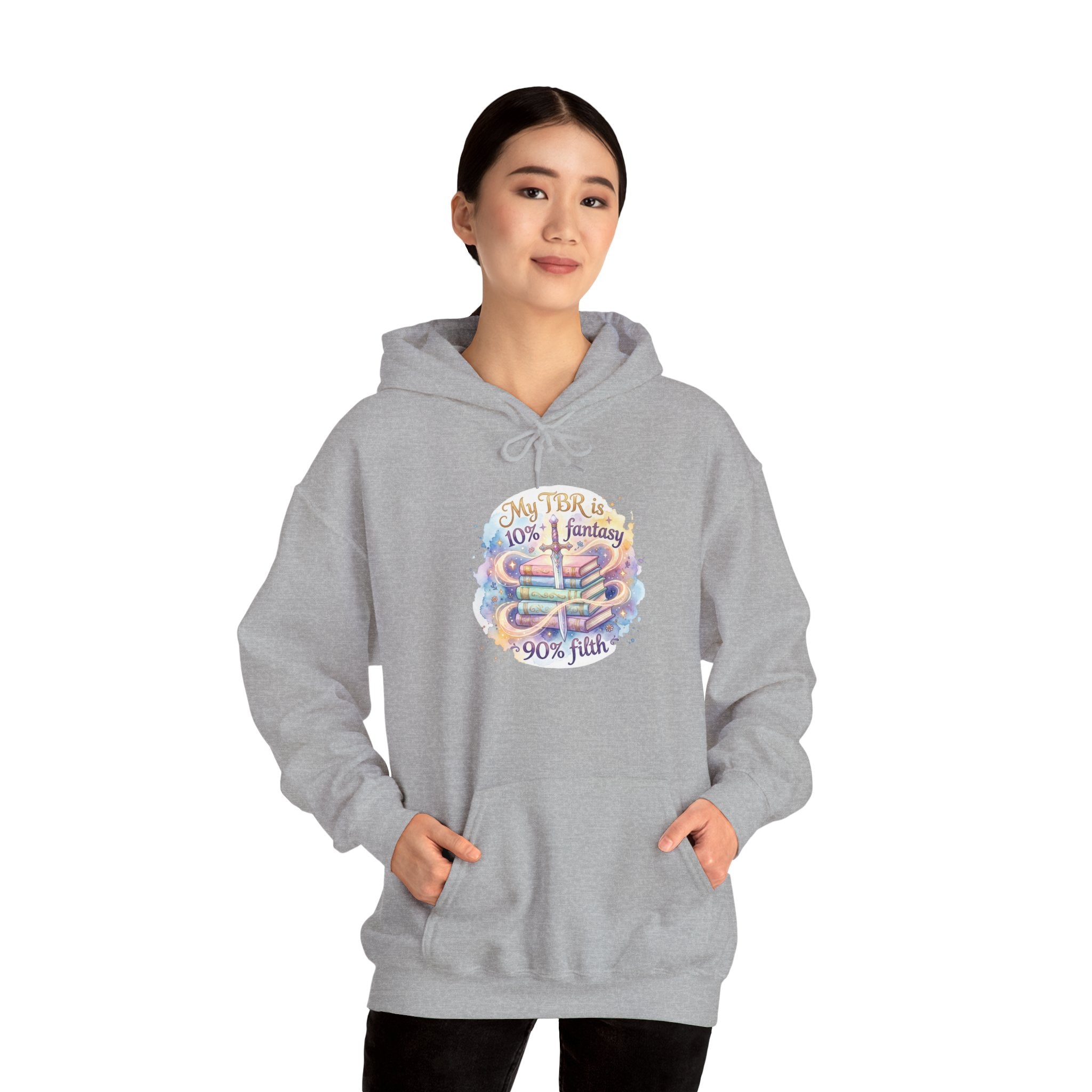 Hoodie — "My Tho is 40% Fantasy, 90% Fish" Colorful Nautical Graphic Hoodie