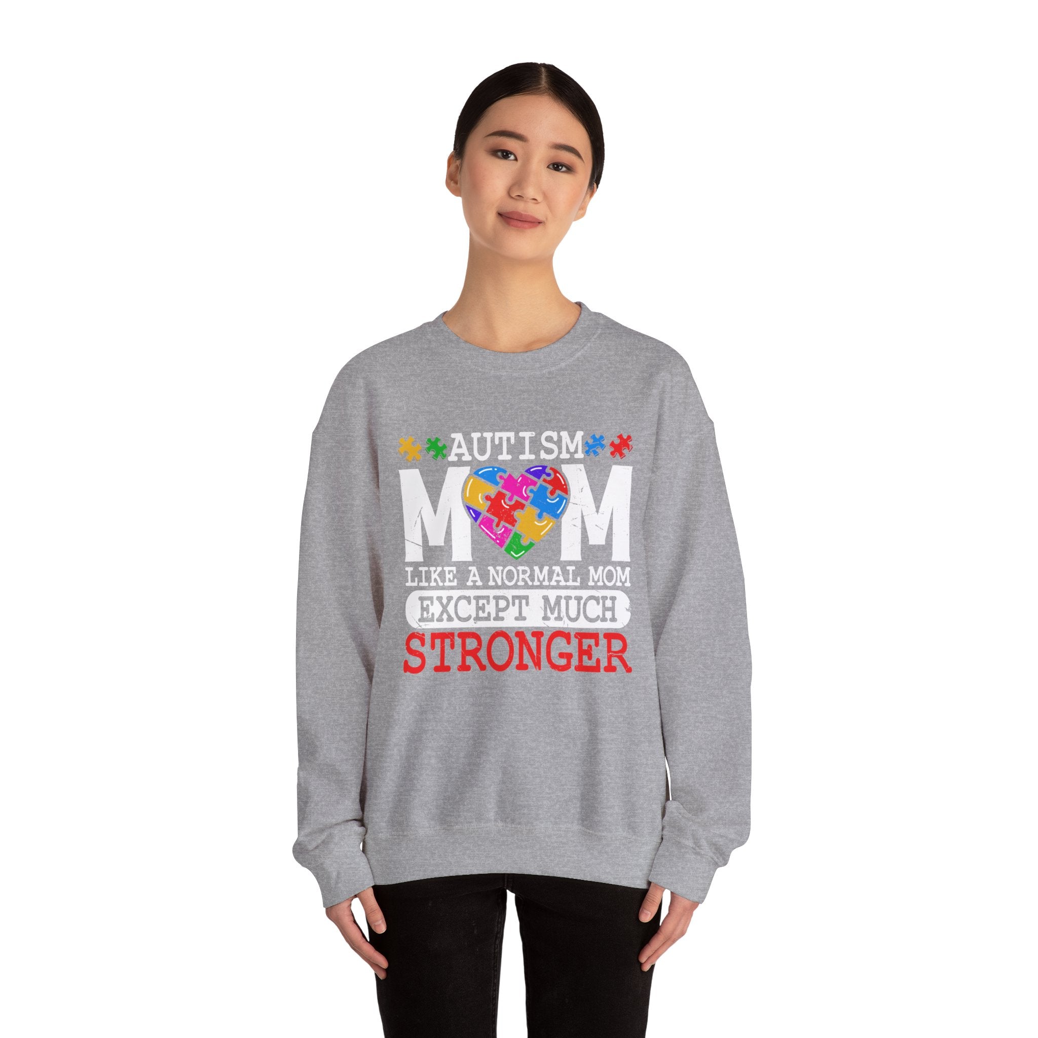 Autism Puzzle Heart Sweatshirt — STRONGER Support Crewneck