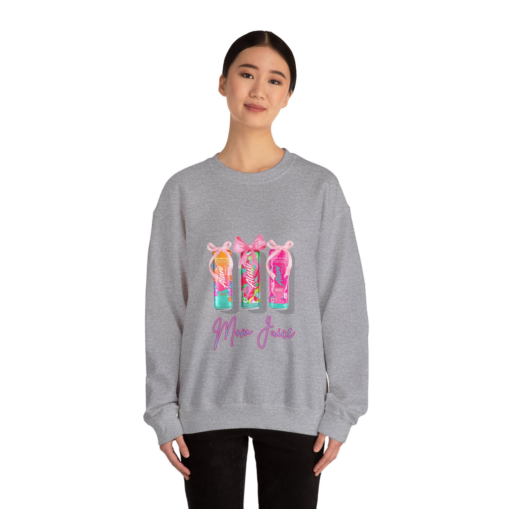 Mom Juice Sweatshirt – Cute Tropical Juice Cups Graphic Crewneck
