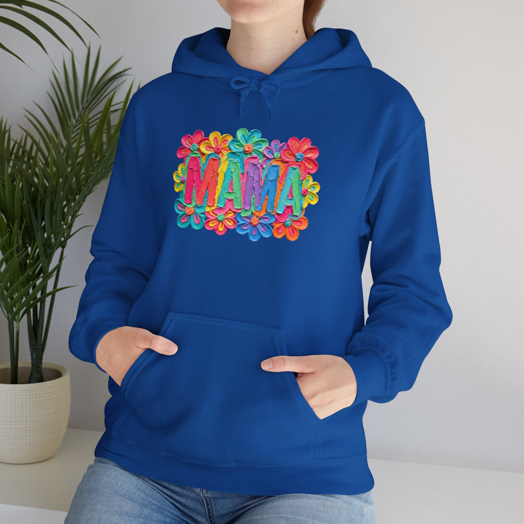 Hoodie "Mama" Colorful Floral Design – Mother's Day Cozy Pullover