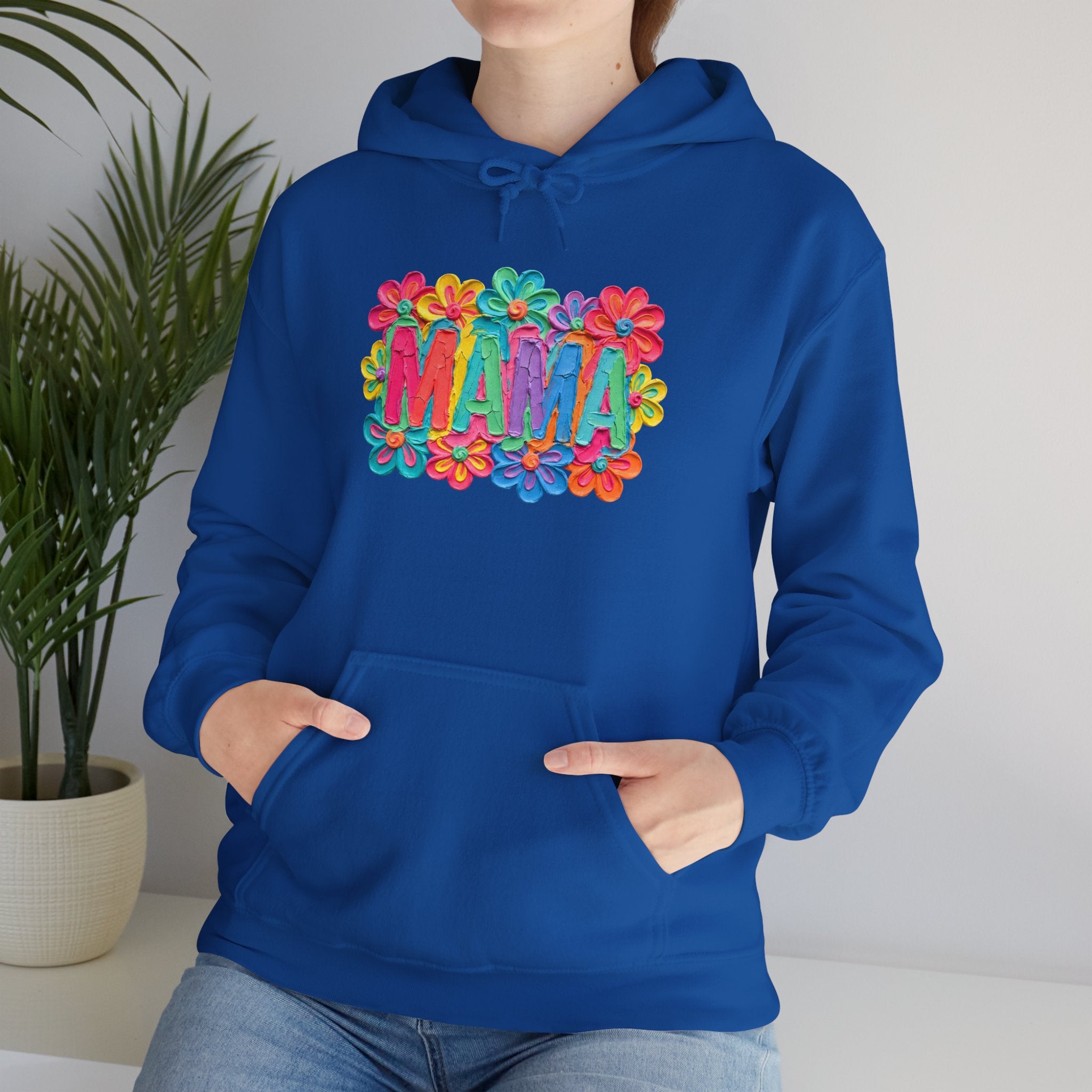 Hoodie "Mama" Colorful Floral Design – Mother's Day Cozy Pullover