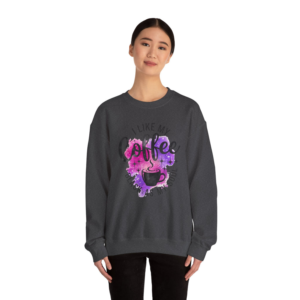 Coffee Sweatshirt — "I Like My Coffee Black as My Soul" Crewneck