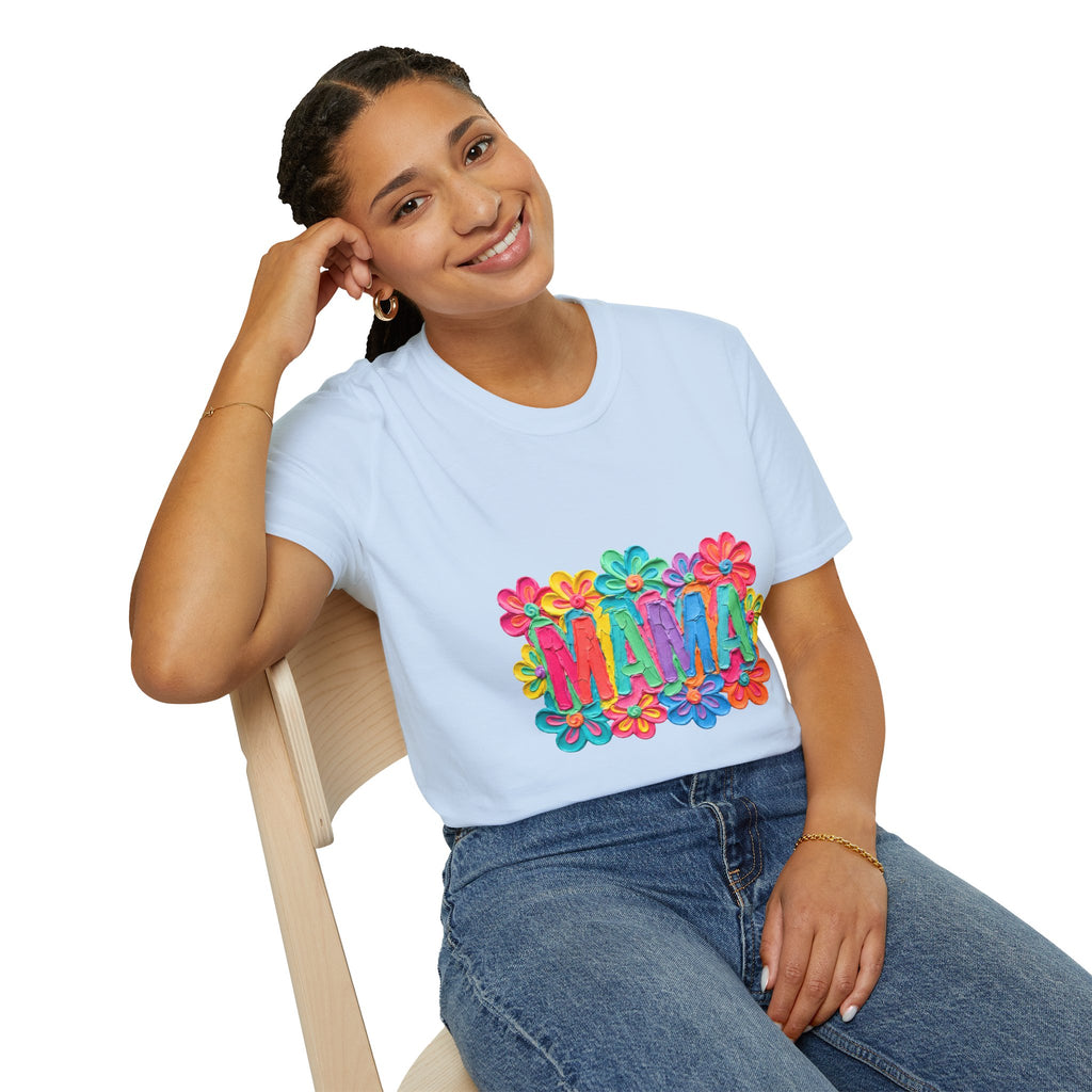Mama Floral T-Shirt — Colorful Flower Mom Shirt for Mother's Day