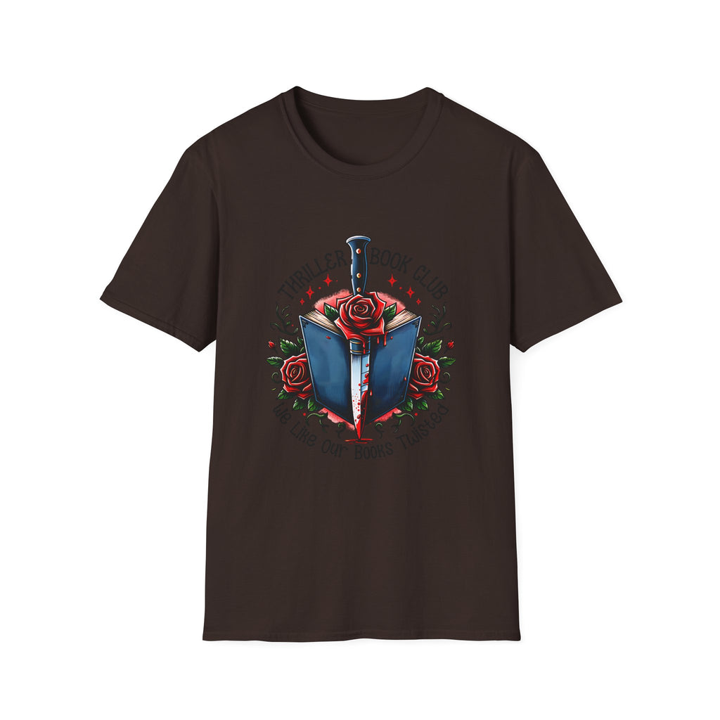 Thriller Book Club T-Shirt — “We Like Our Books Twisted” Graphic Tee