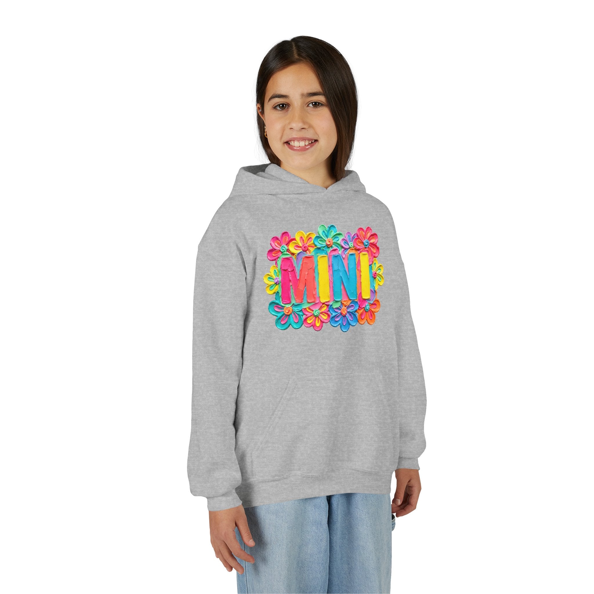 Youth Hoodie — "MINI" Colorful Floral Kids Pullover