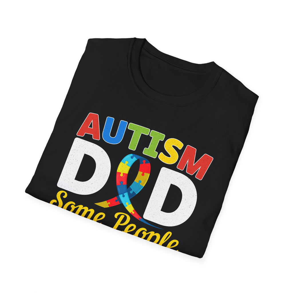 Autism Dad T-Shirt — "Some People Look Up to Their Heroes I'm Raising Mine" Awareness Tee