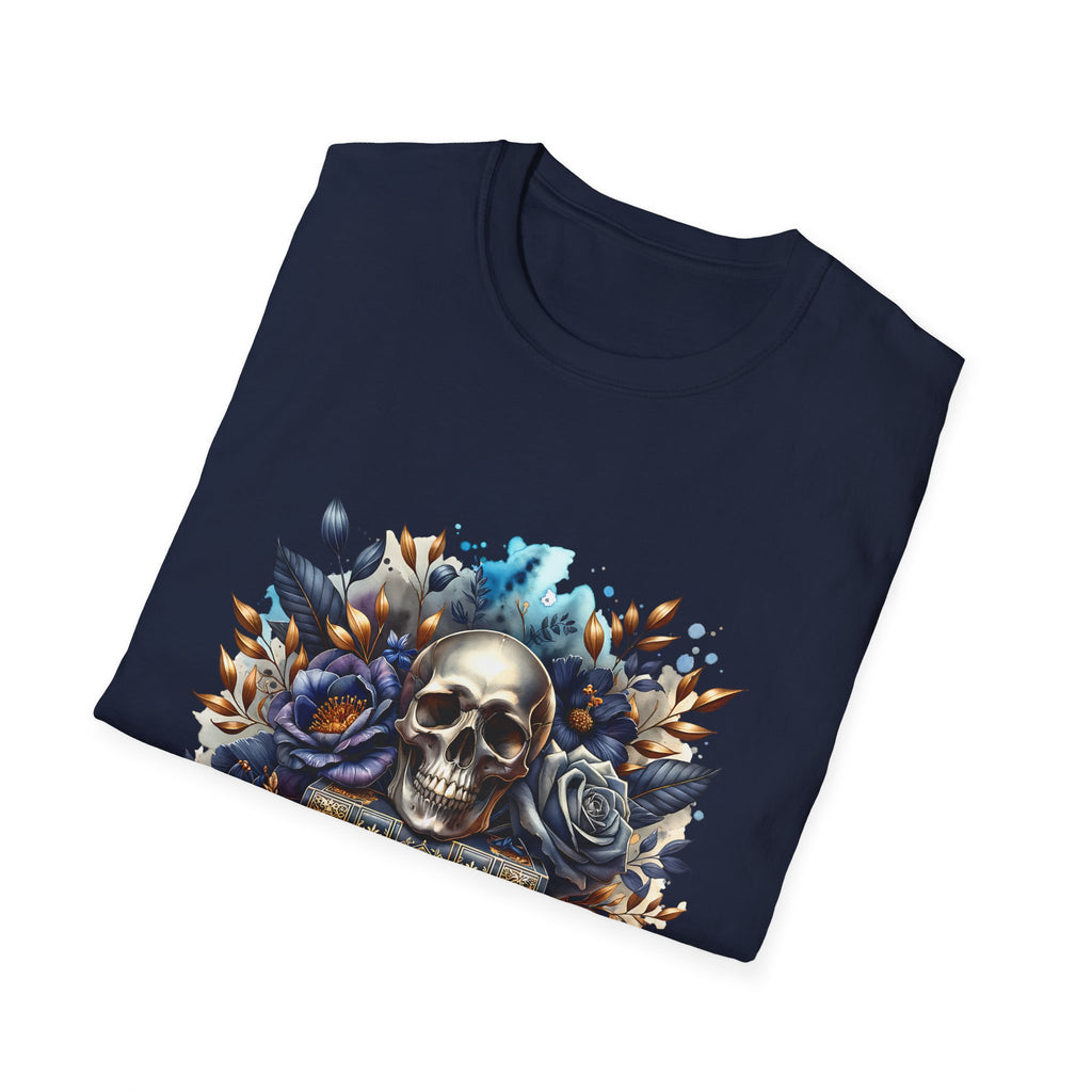 Skull & Roses Book Club T-Shirt — Gothic Literary Graphic Tee