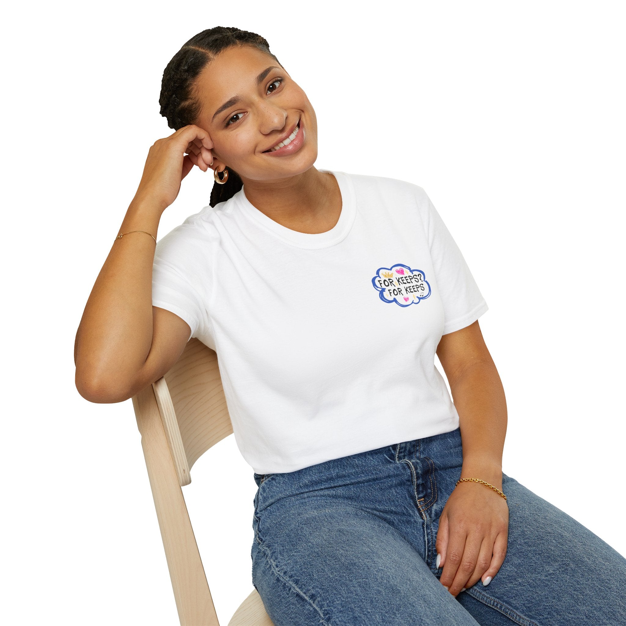 Crew Tee — 'For Keeps' Doodle Art Signature T-Shirt