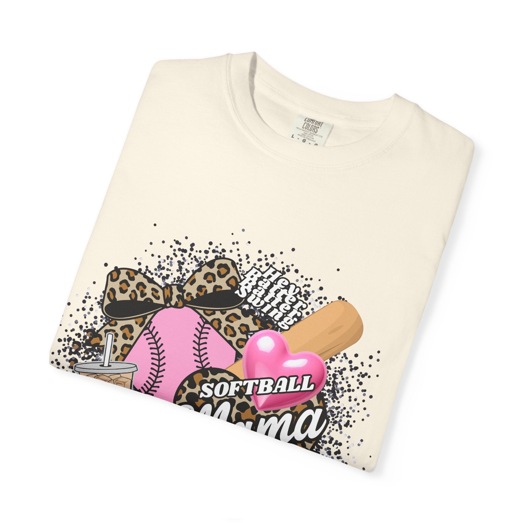 Softball Mama T-Shirt — Pink Bat & Ball Graphic for Proud Softball Moms