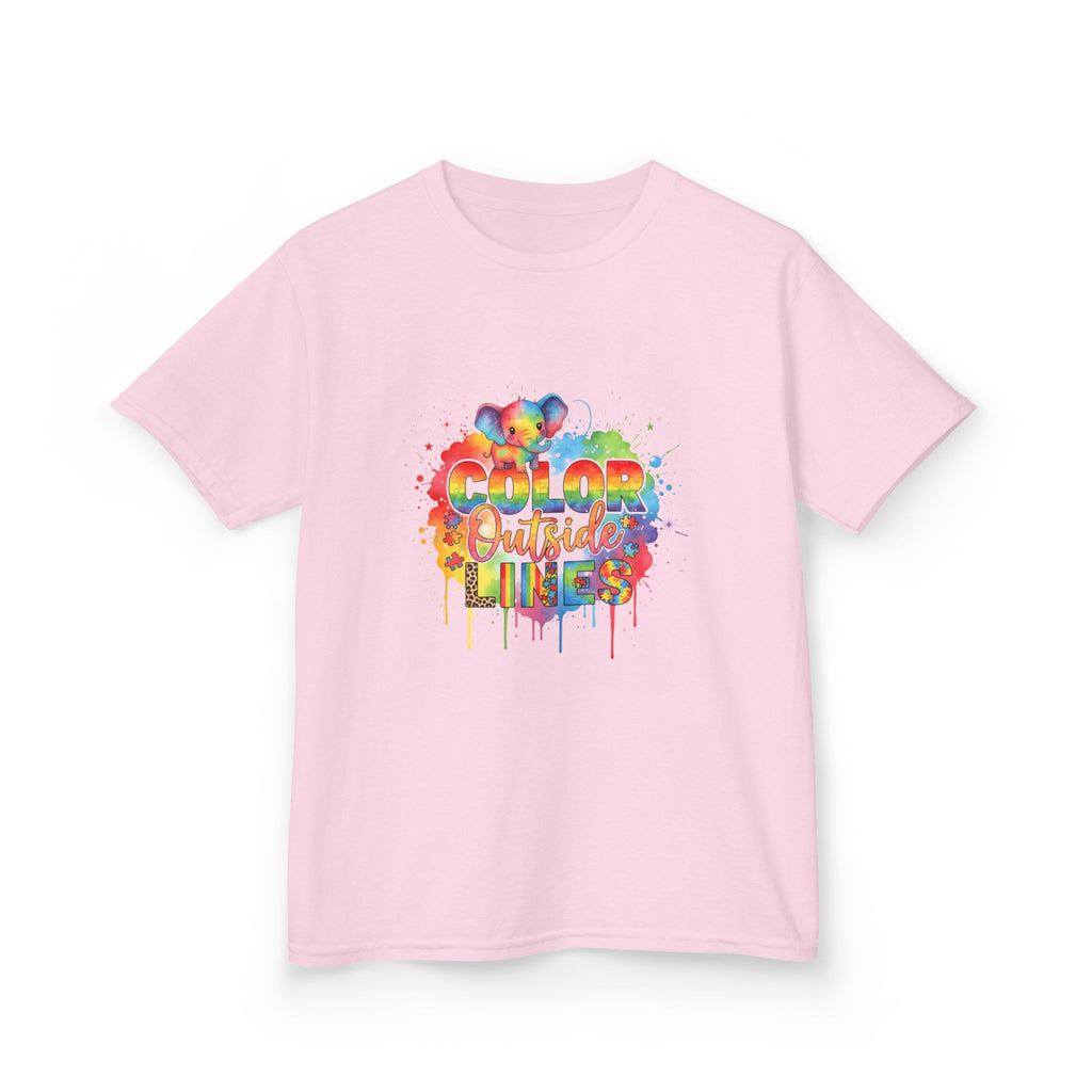 Kids T-Shirt — Color Outside the Lines Rainbow Drip Tee