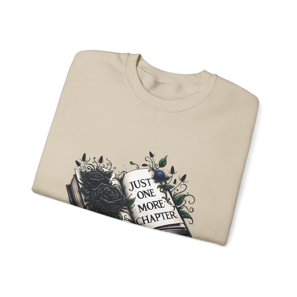 Book Lover Sweatshirt — "Just One More Chapter" Cozy Reader Crewneck