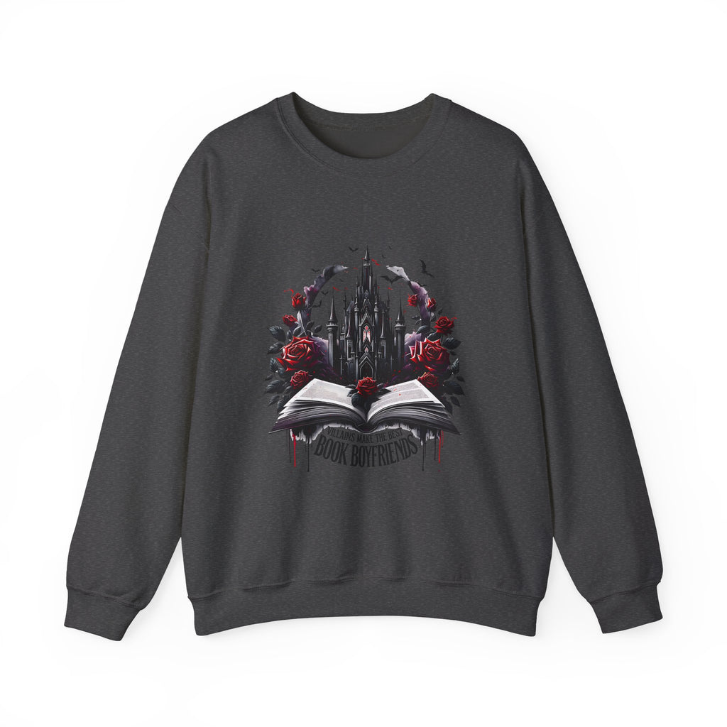 Sweatshirt — 'Book Boyfriends' Gothic Castle & Roses Cozy Crewneck for Book Lovers