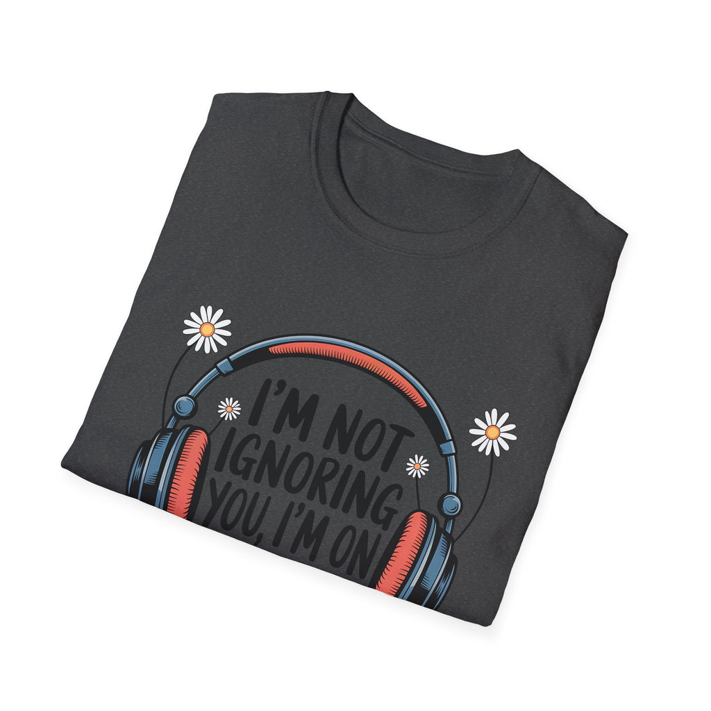 Book Lover T‑Shirt — "I’m Not Ignoring You, I’m on Chapter 12" Headphones Design