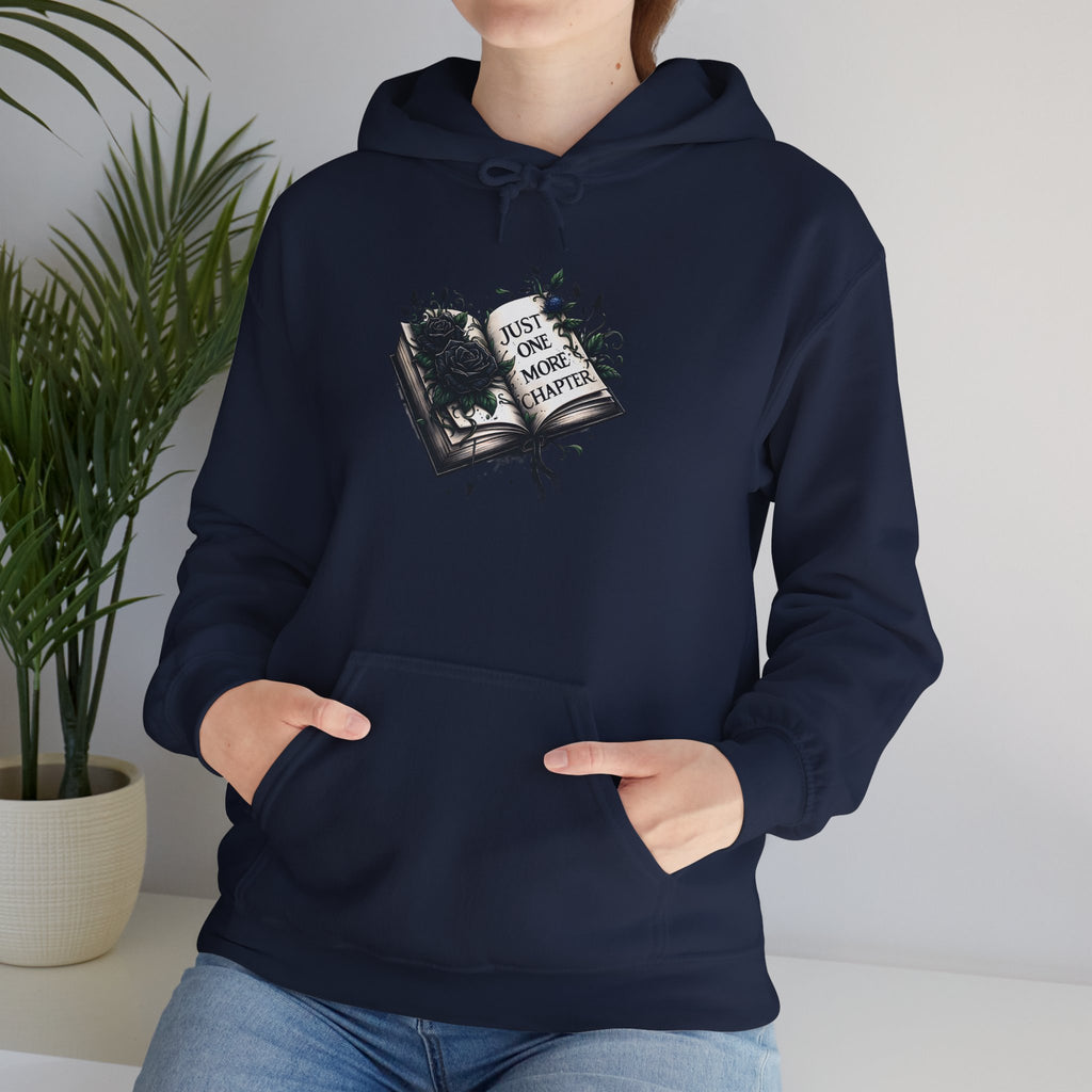 Hoodie — Open Book Illustration 'Read More Books' Cozy Literary Sweatshirt