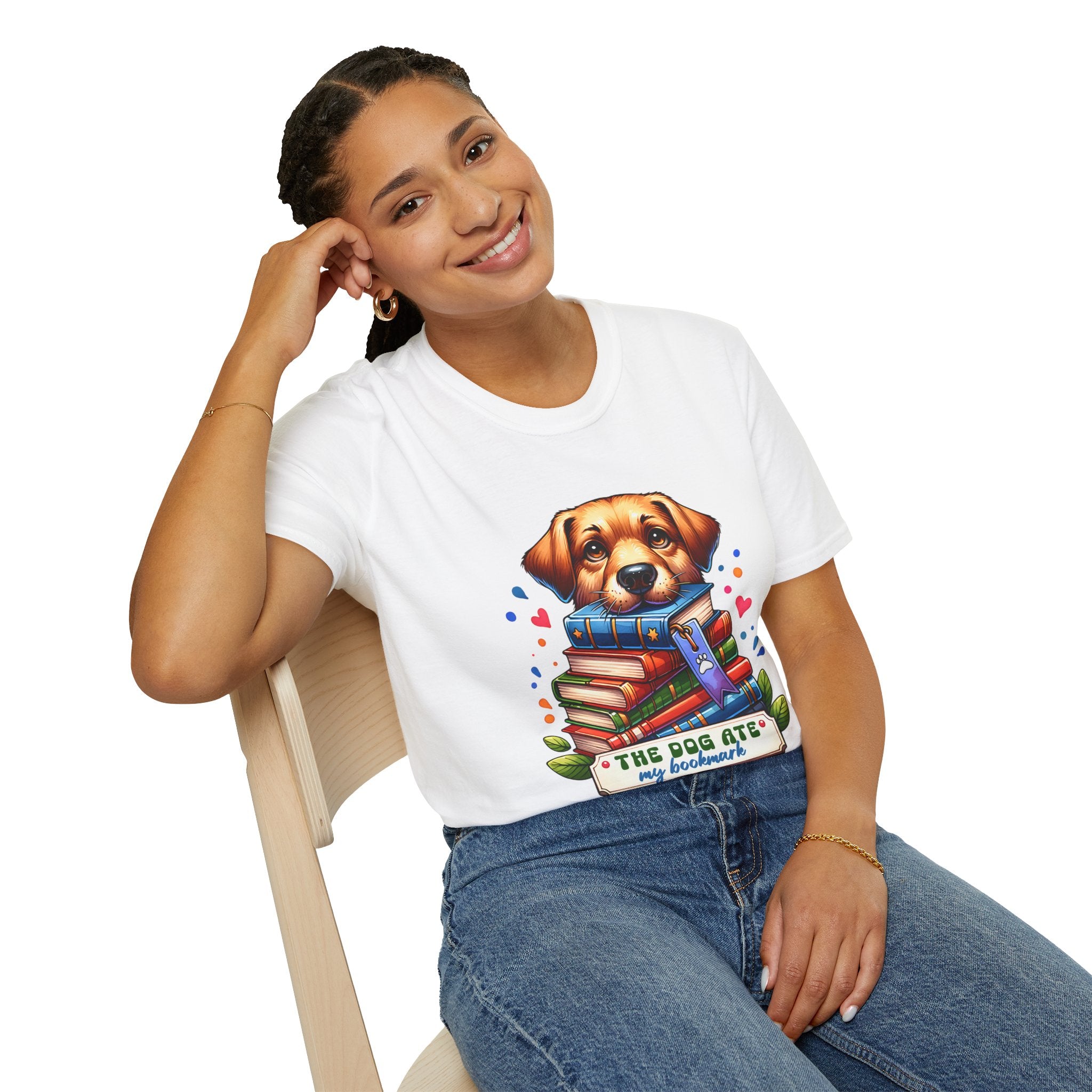 Dog Ate My Homework T-Shirt — Cute Puppy Book Lover Tee