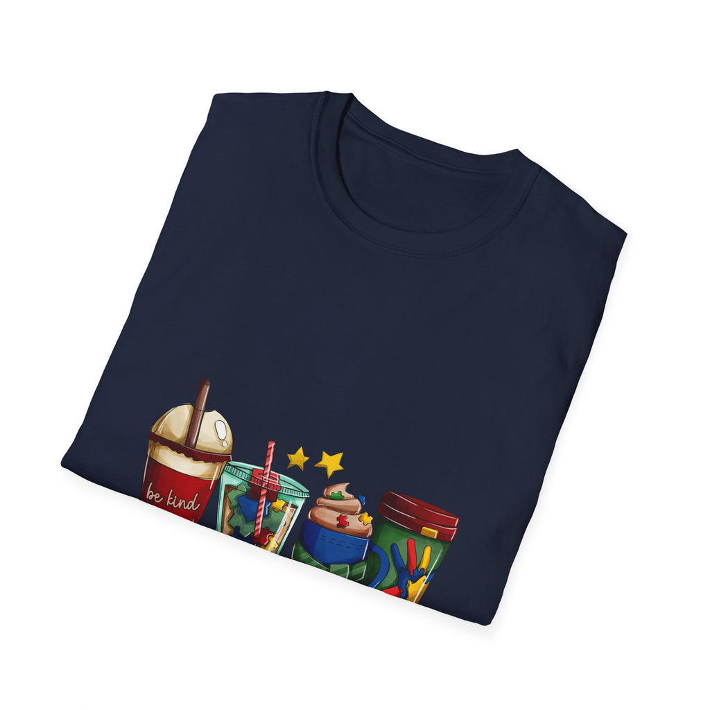 T-Shirt — Colorful Snack & Drink Cartoon Graphic Tee