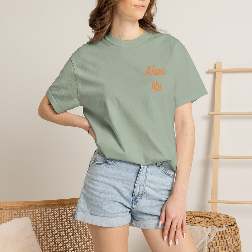 Alani Nu Beach Pop Graphic T-Shirt — Pink Flamingo, Citrus & Soda Can Design