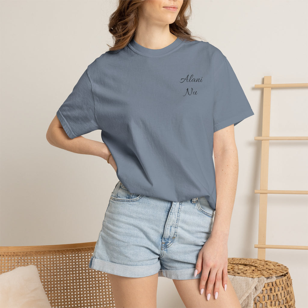 Graphic T-Shirt — Retro Tattoo Collage with 'Aloha Nui' Can
