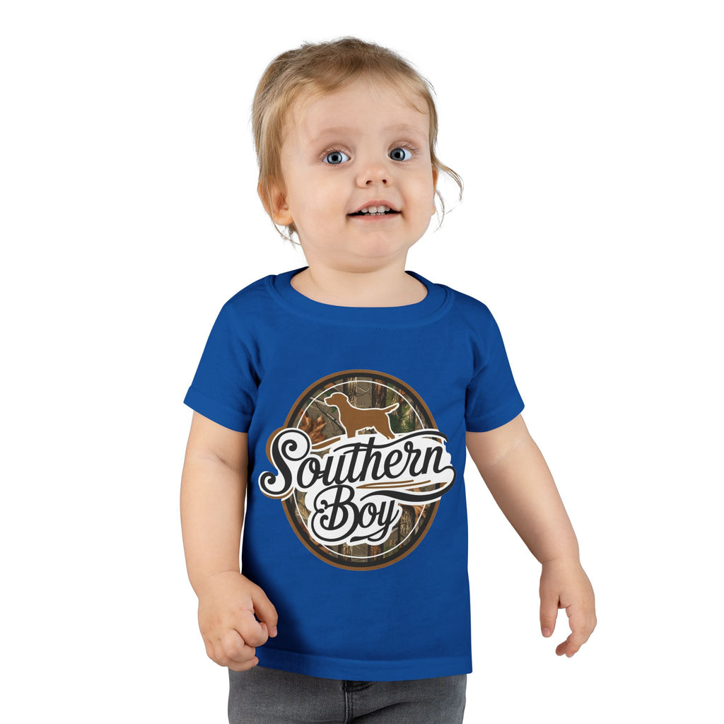 Toddler T-Shirt — "Southern Boy" Camouflage Puppy Graphic