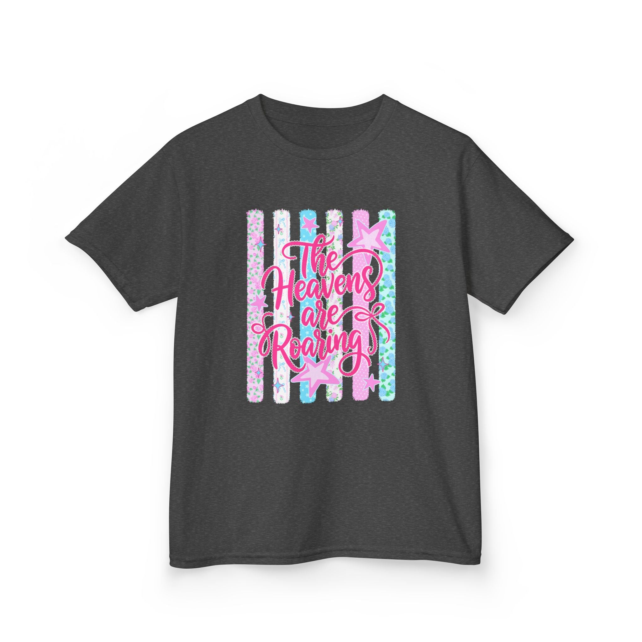 Kids Tee — "The Heavens Are Roaring" Pastel Stars Graphic