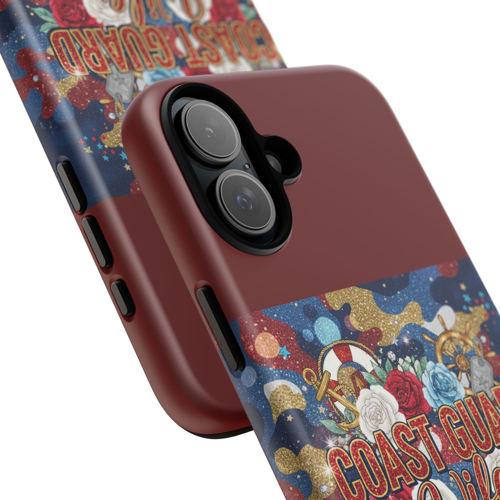 Coast Guard Wife Tough Phone Case — Patriotic Anchor & Lifebuoy Design