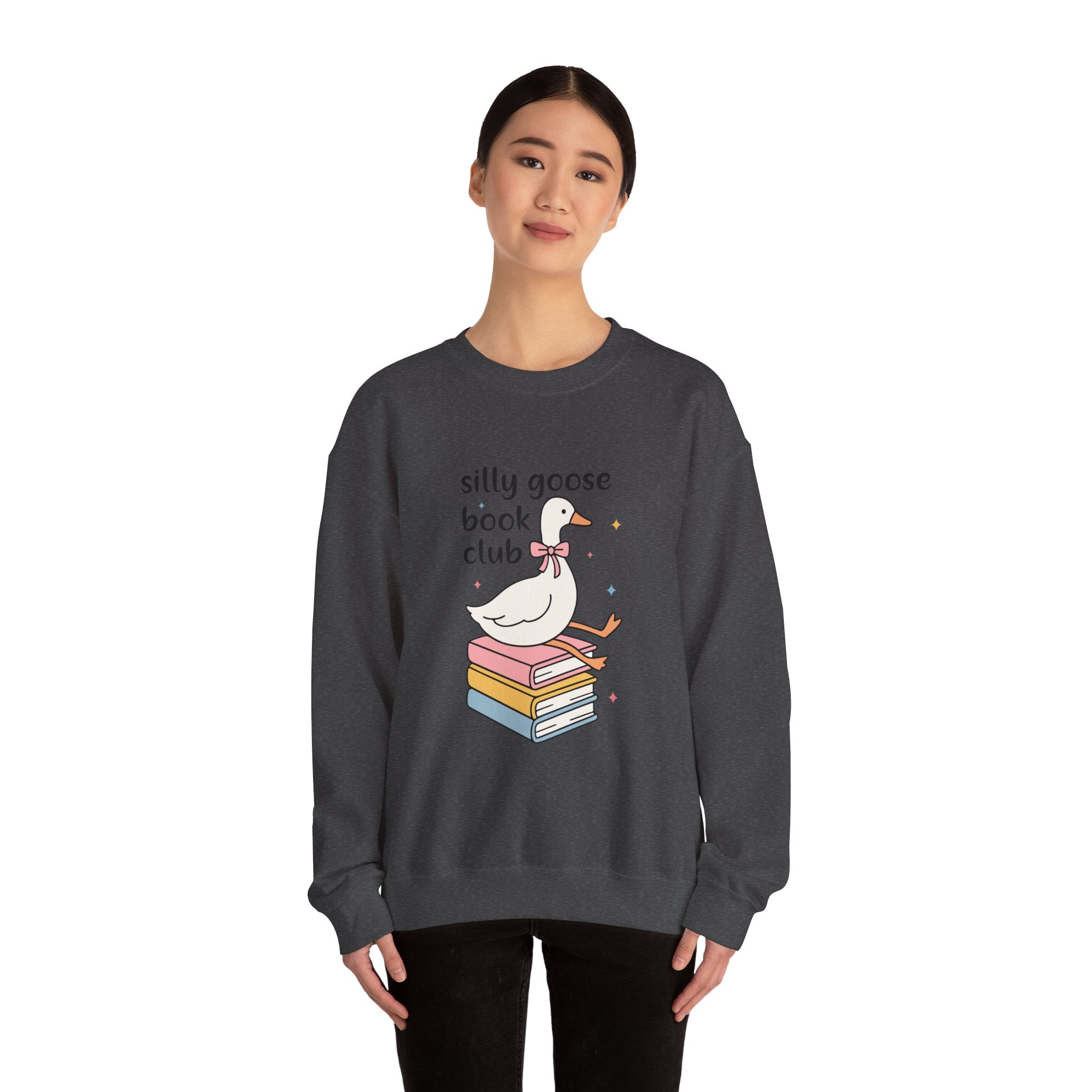 Silly Goose Book Club Sweatshirt — Cute Reading Crewneck