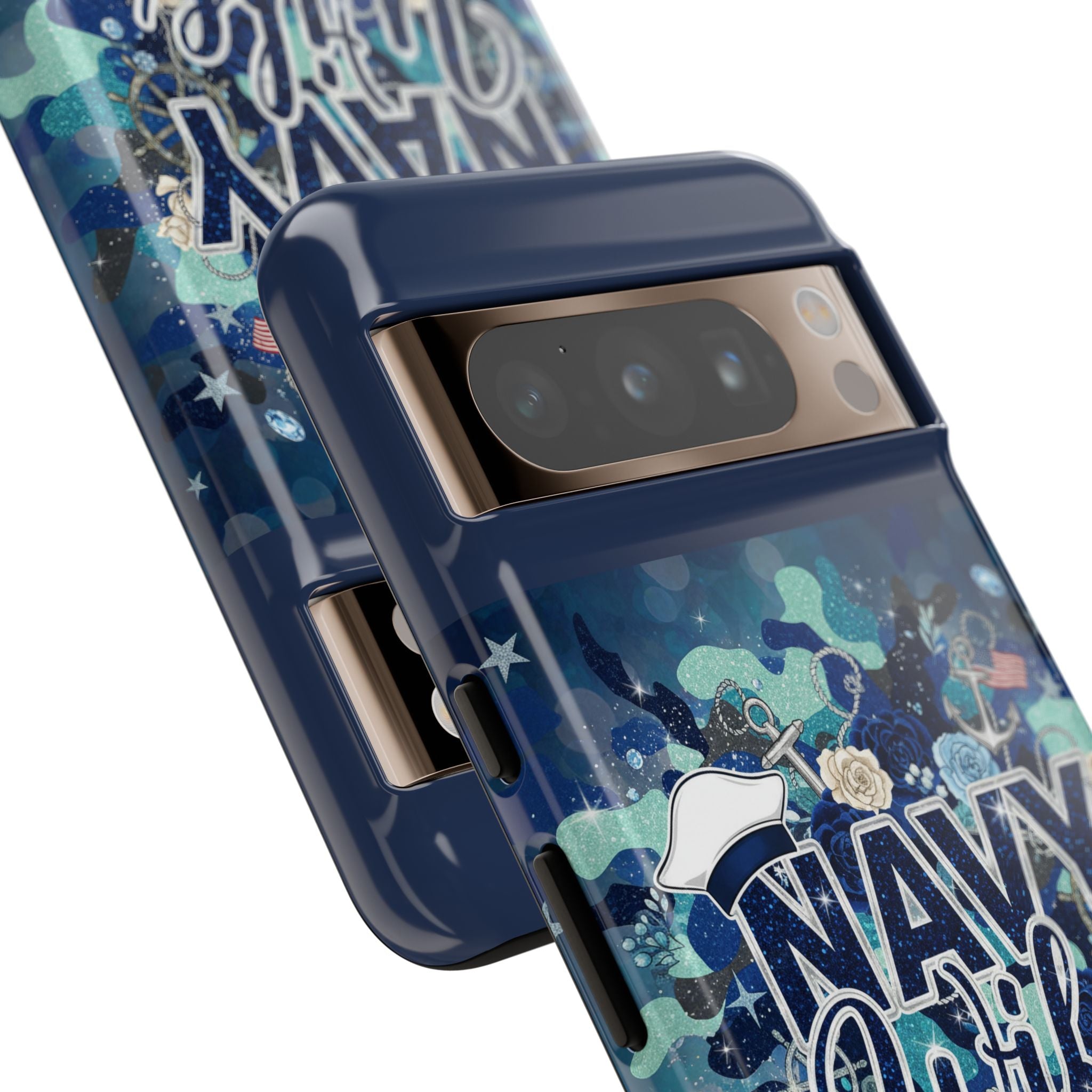 Navy Wife Tough Phone Case — Camouflage Military Tribute Protective Cover