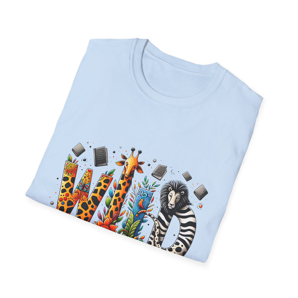 Wild About Reading T-Shirt — Kids’ Animal Alphabet Book Tee