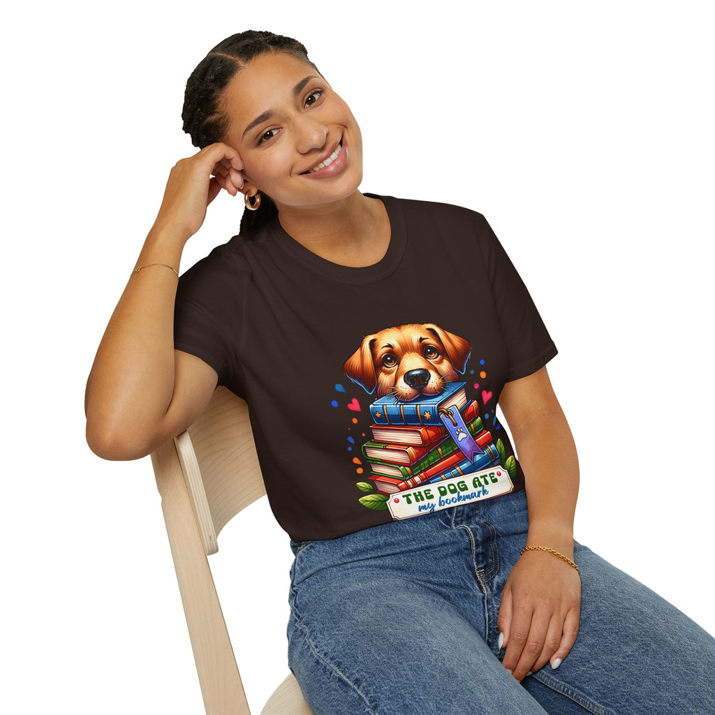 Dog Ate My Homework T-Shirt — Cute Puppy Book Lover Tee