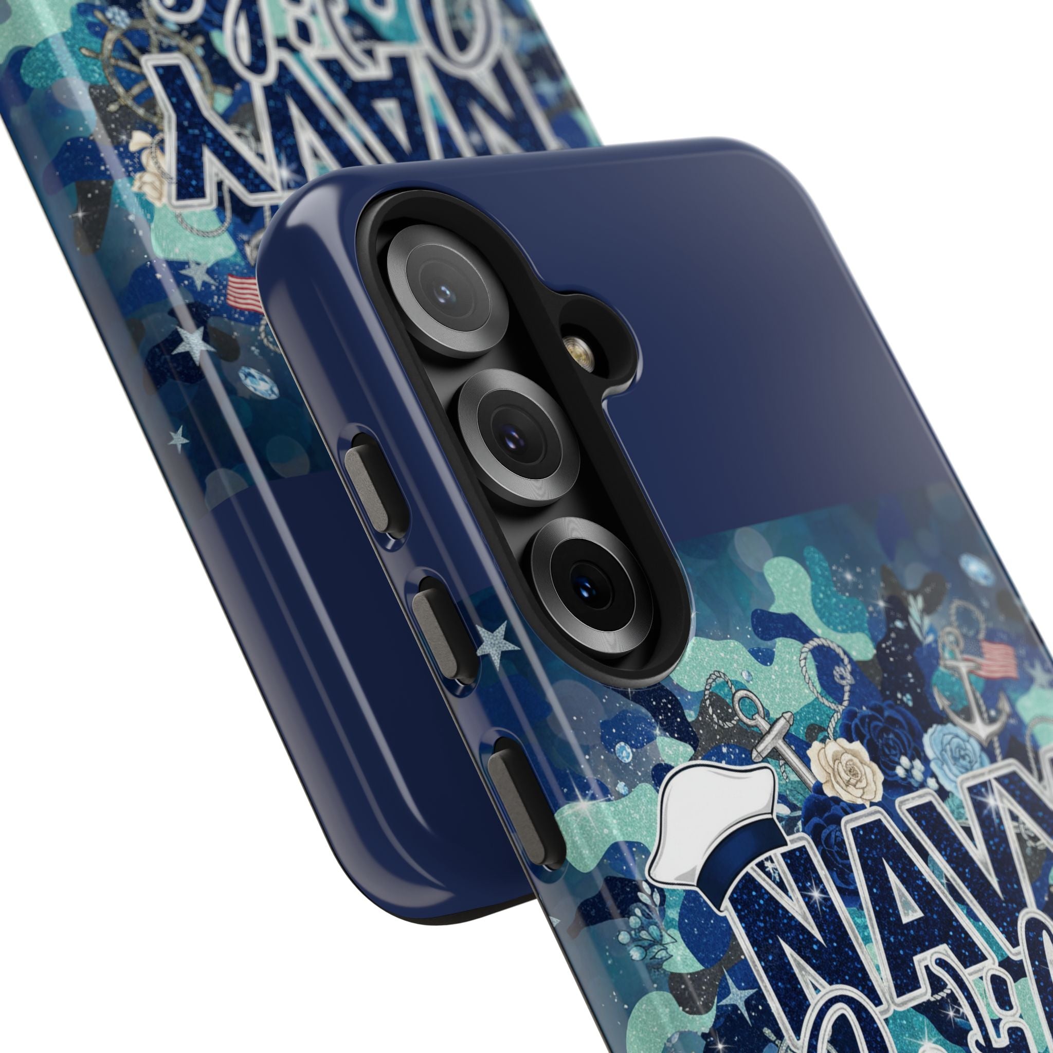 Navy Wife Tough Phone Case — Military Camouflage Protective Phone Cover, Perfect Gift for Navy Spouses