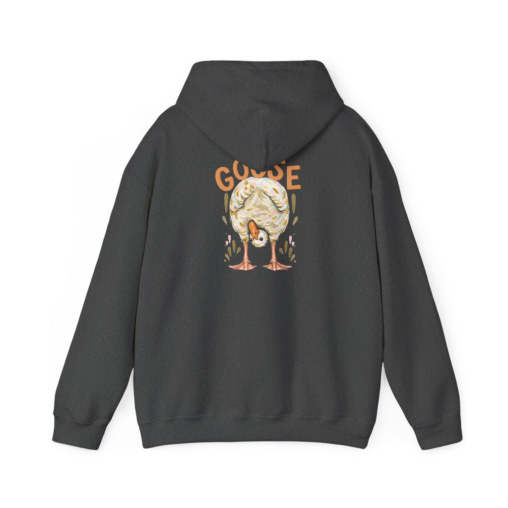 Duck & Goose Hoodie — Cute Waterfowl Graphic Pullover ("Duck Duck" Front, "Goose" Back)
