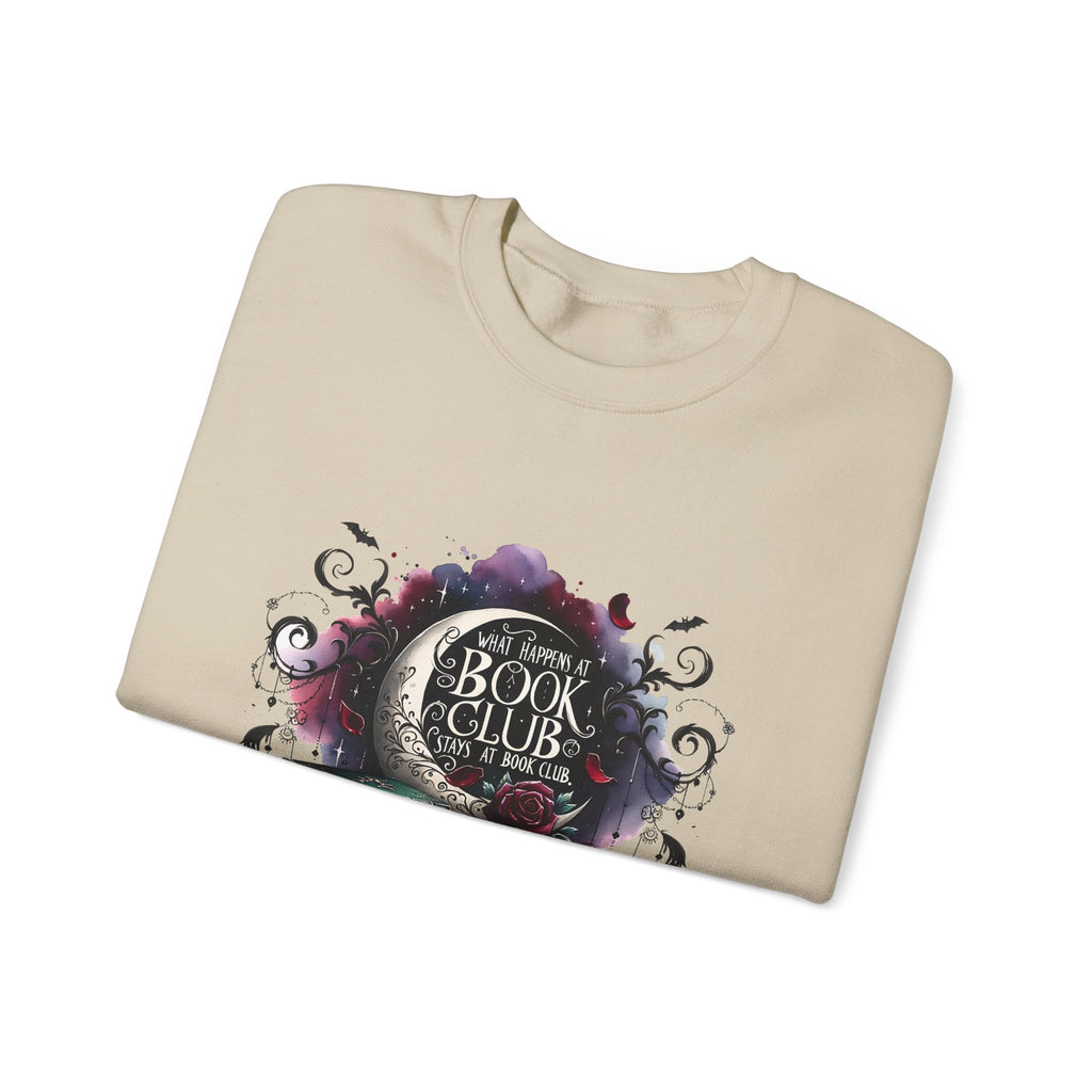 Book Club Crewneck Sweatshirt — Cozy Literary Stack & Tea Design
