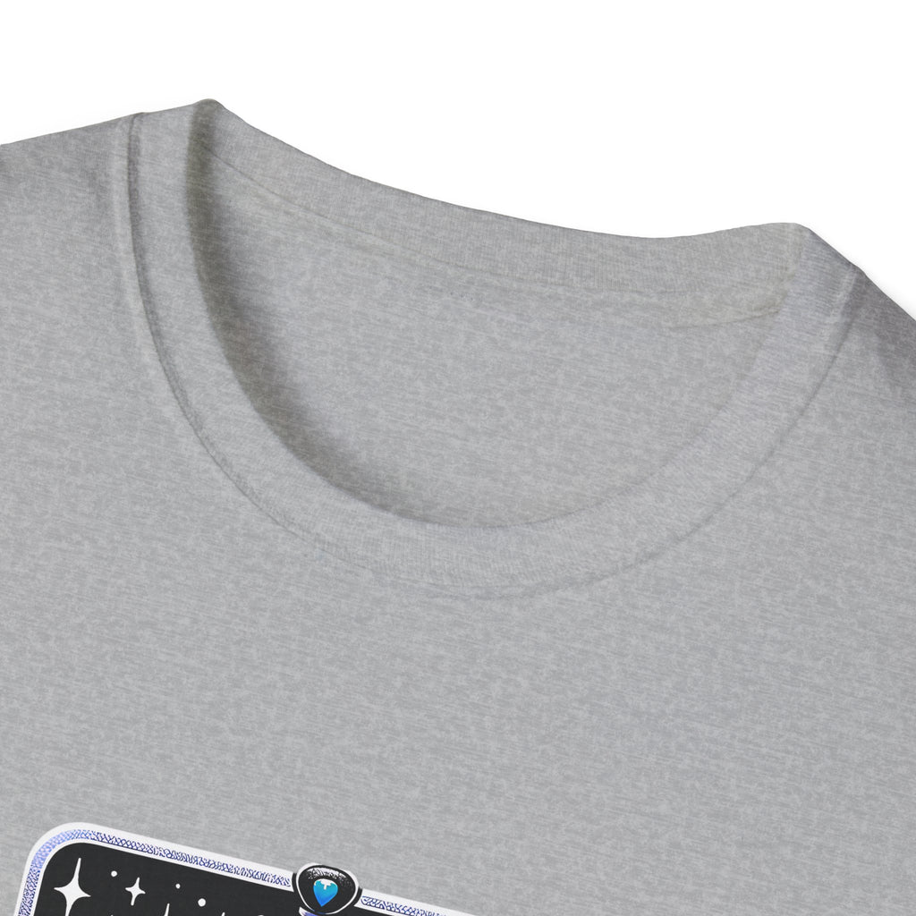 Fantasy Book Club T-Shirt — Stacked Books & Sword Night Sky Design