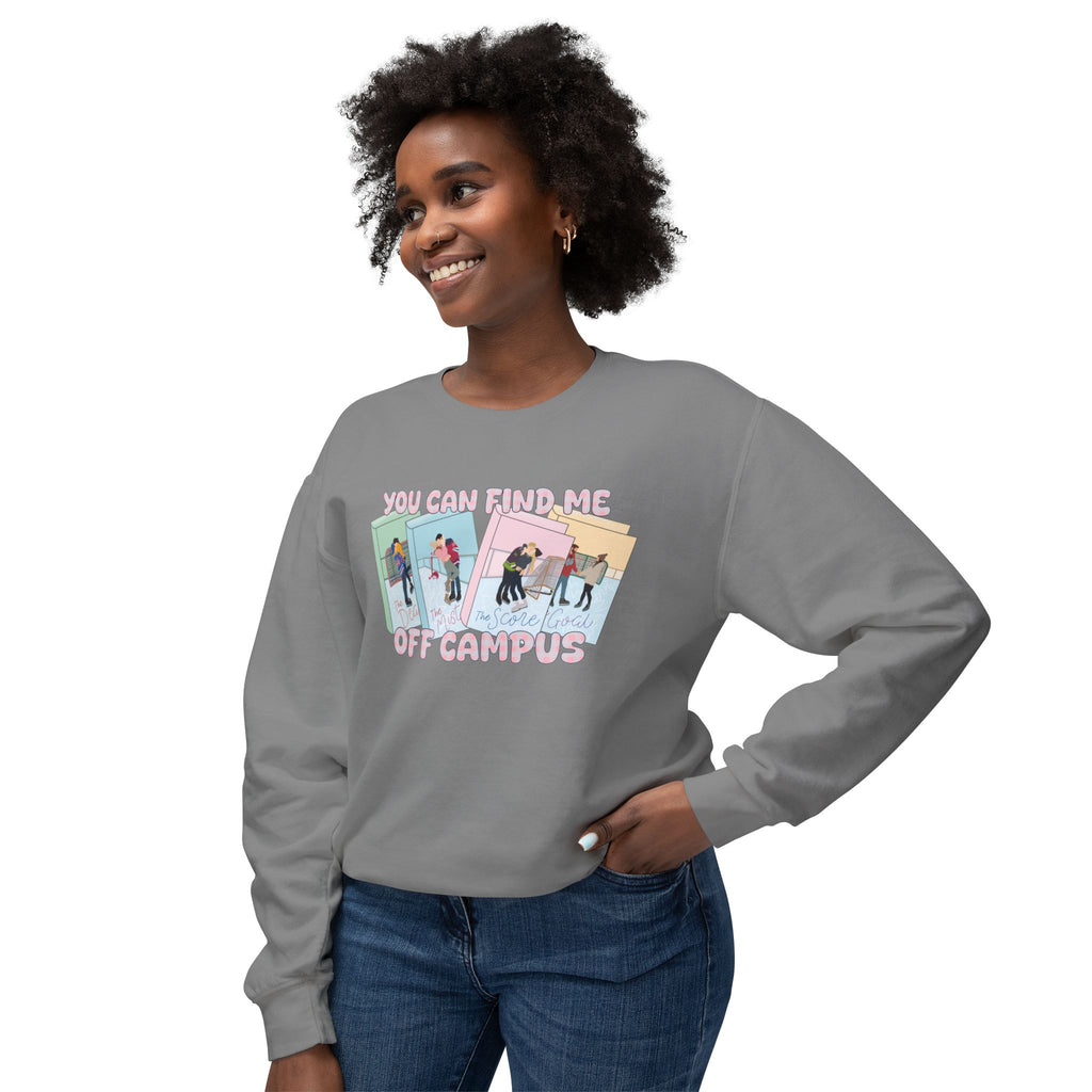 Crewneck Sweatshirt — "You Can Kiss Me Off Campus" Retro Polaroid Design